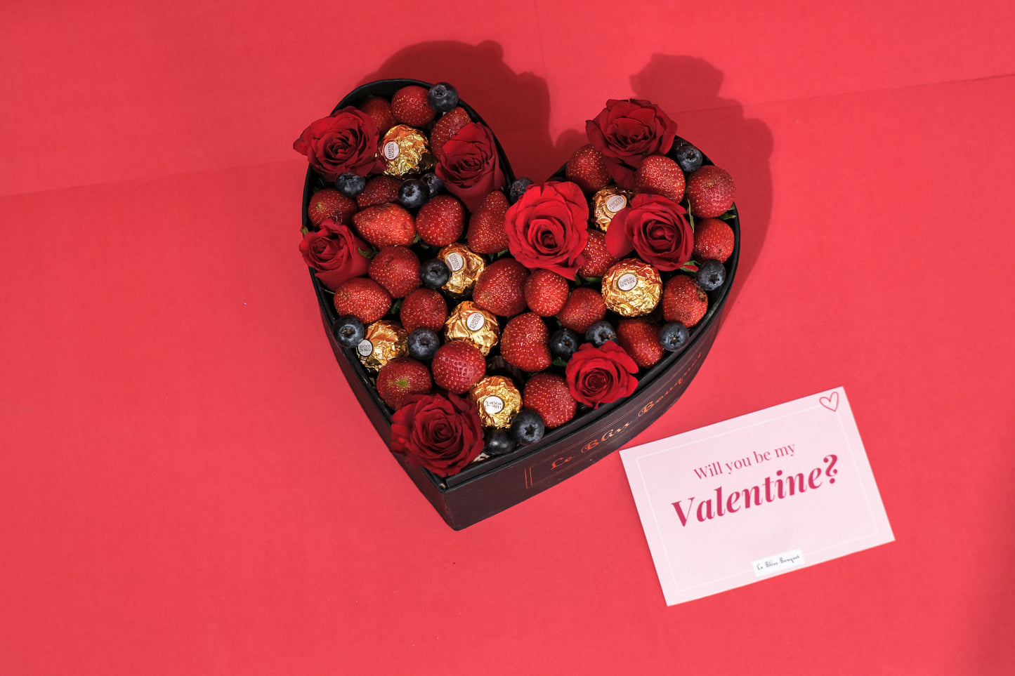 Heart Box Strawberries Chocolate