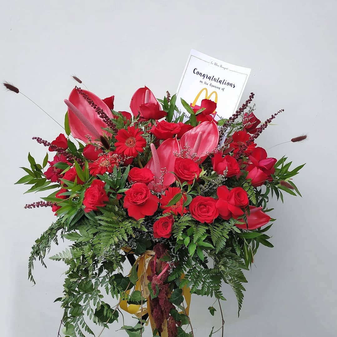 Maroon Standing Flower