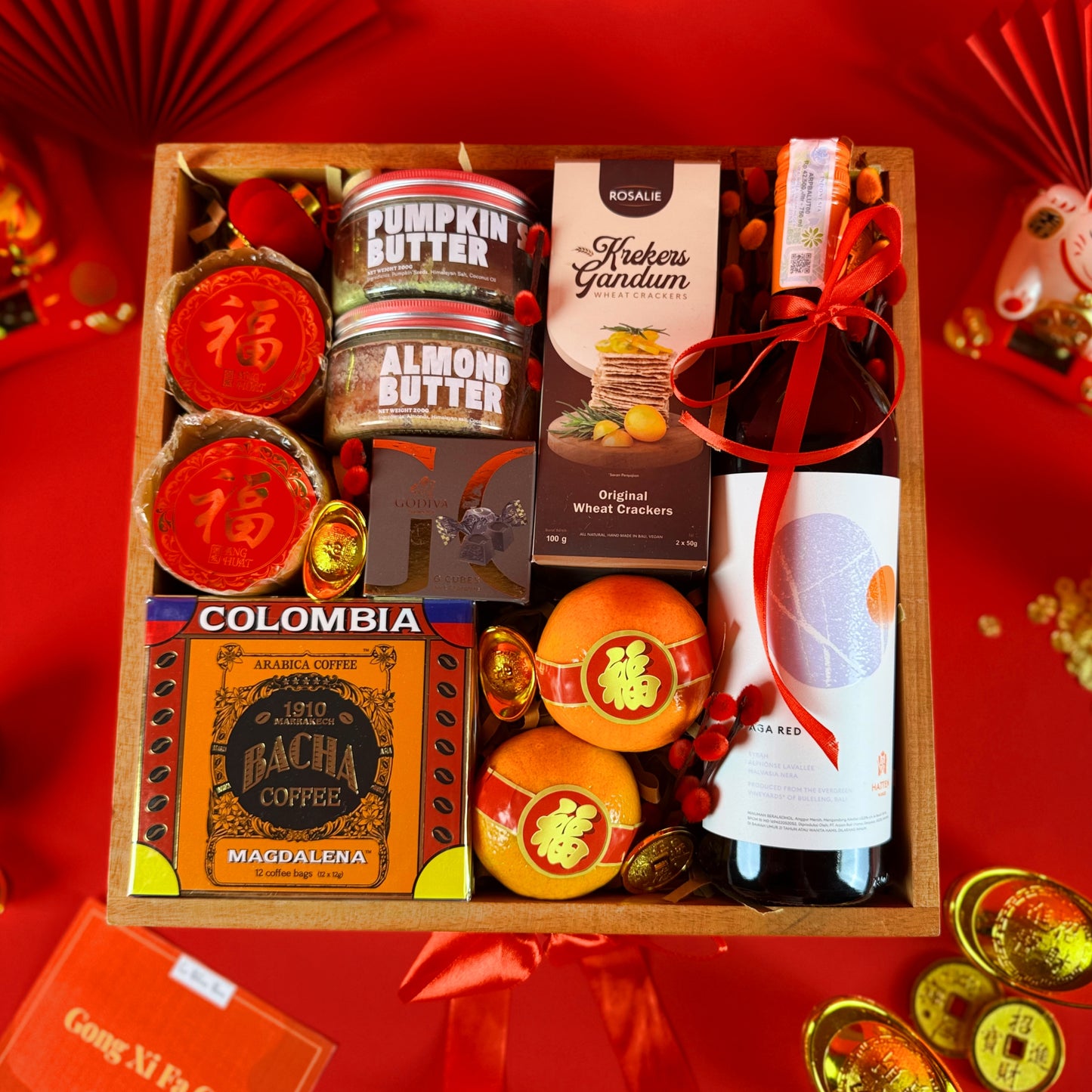 Blissful Fortune CNY Wooden Hamper