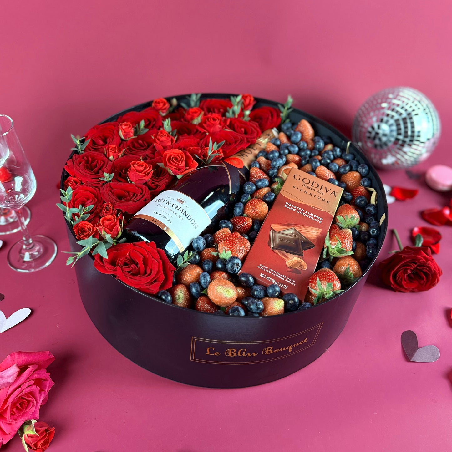 Moet Berry Chocolate Round Box
