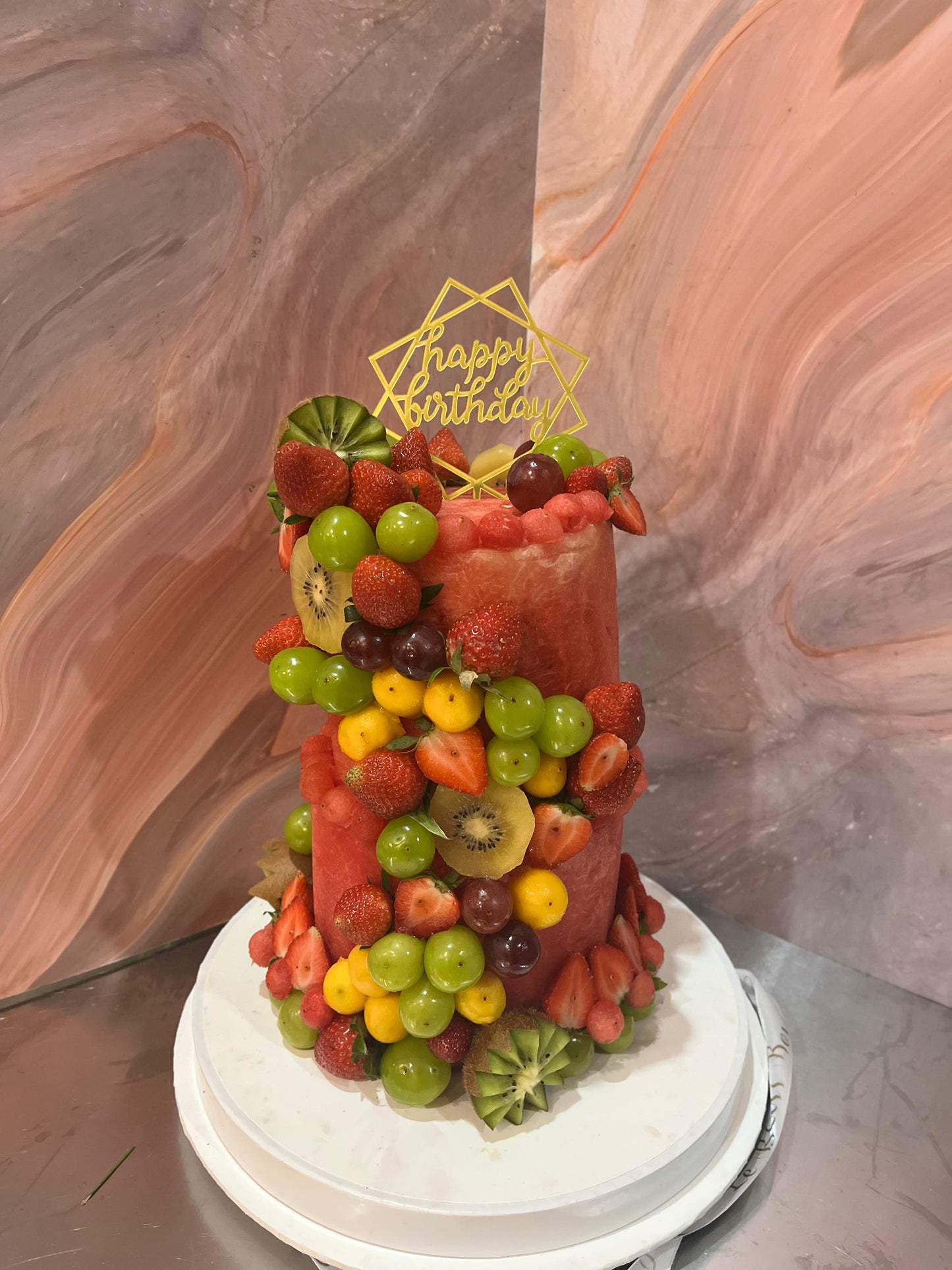 Watermelon cake – Kue Semangka Ulang Tahun Sehat dari Le Bliss Bouquet Jakarta & Surabaya. watermelon cake