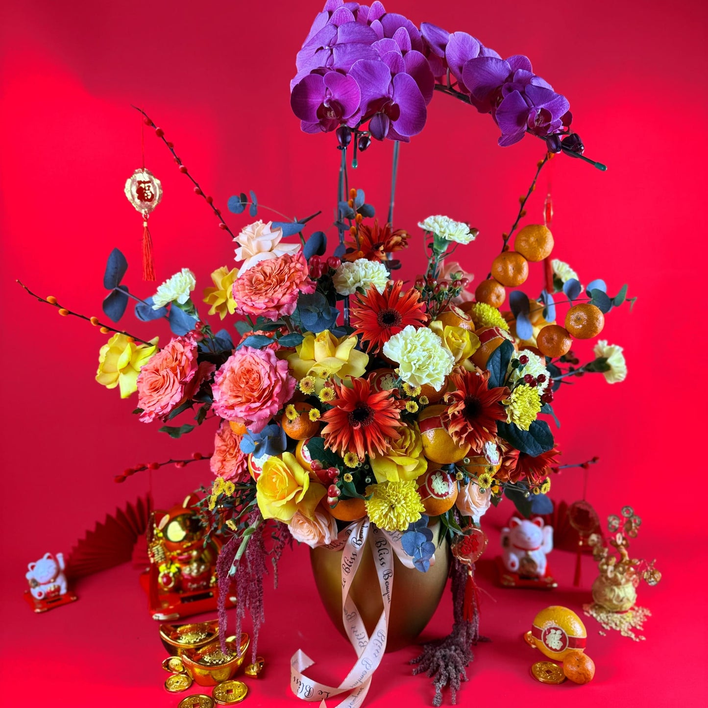 Harmony of Fortune Orchid Arrangement