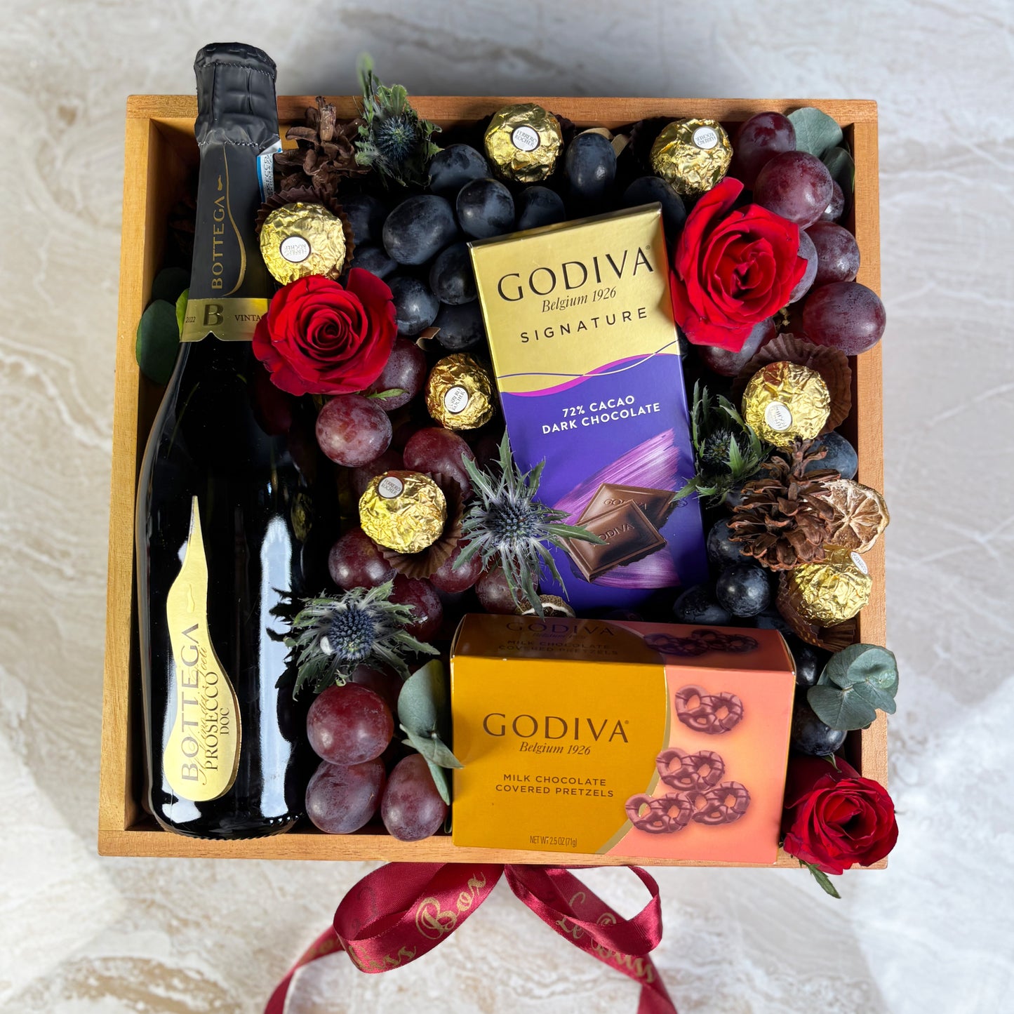 Bottega Chocolate Wine Fruit Hamper