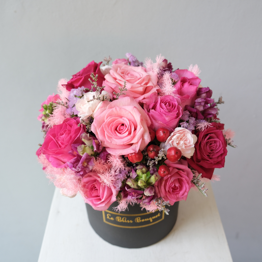Sweet Fuchsia Petite Bloombox - Le Bliss Bouquet