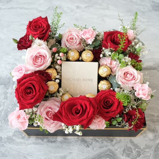 Ferrero Flat Gift in a Gift Box - Le Bliss Bouquet