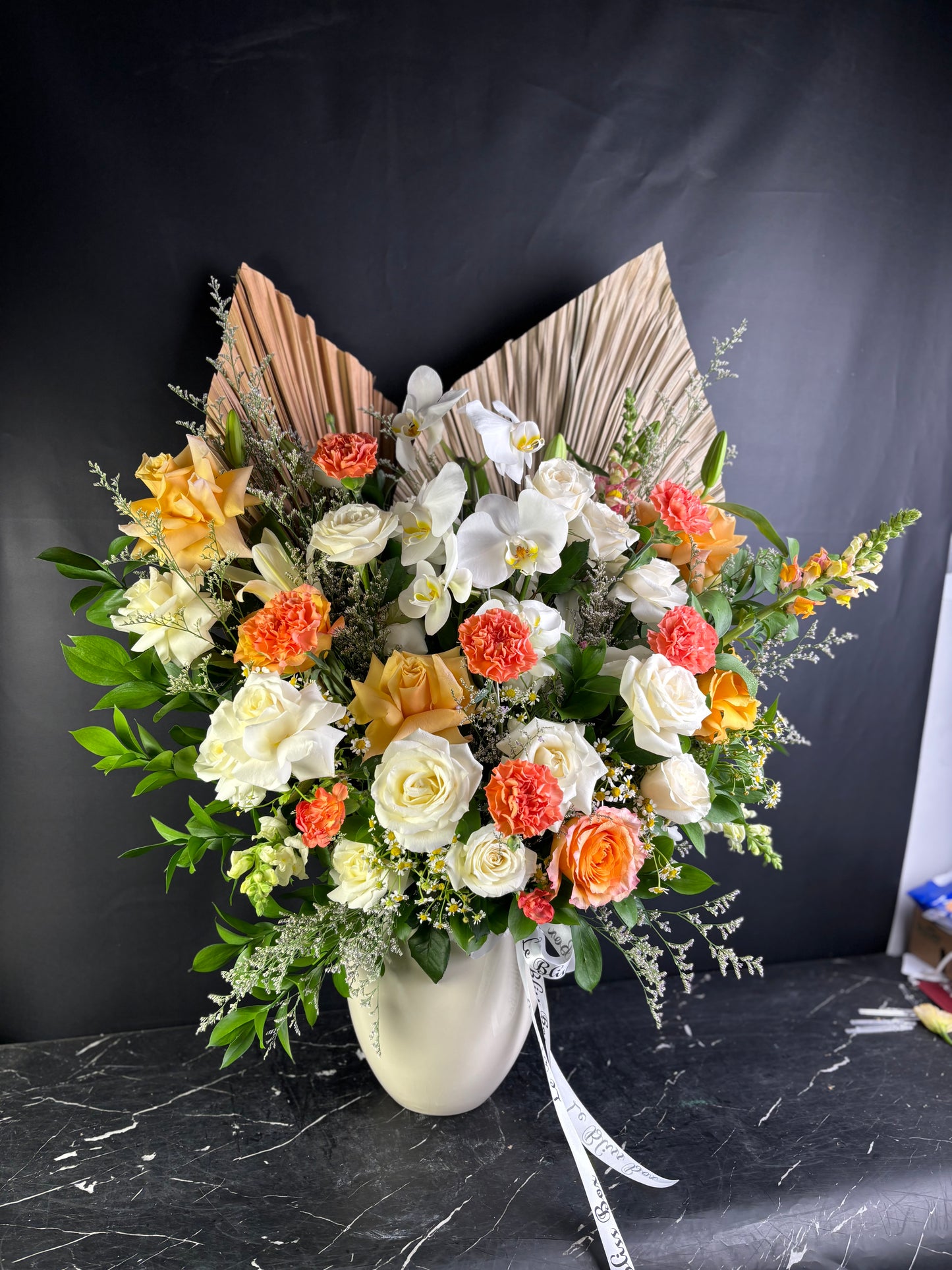 Free Spirit White Grand Vase