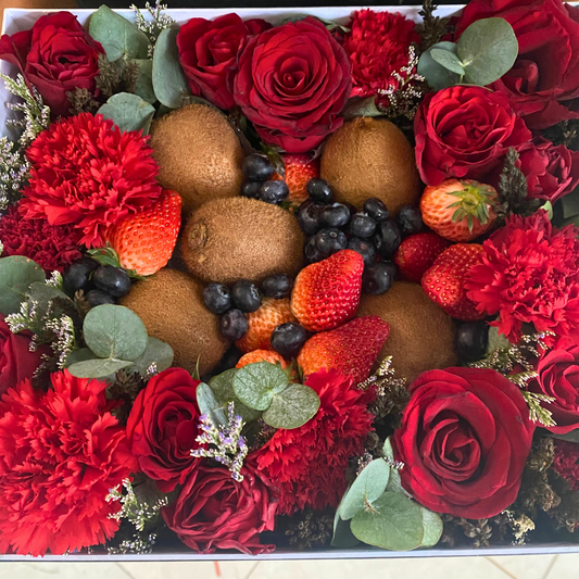 Strawberry Blueberry Kiwi Flower Box
