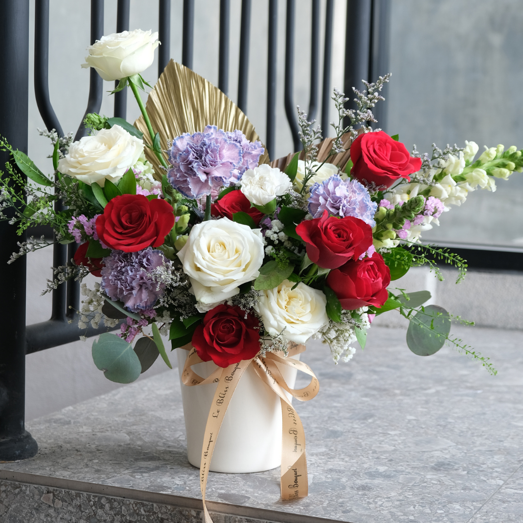 Elegant Red Lilac Vase