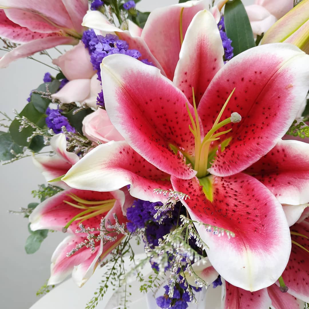 Red Lily Vase Arrangement