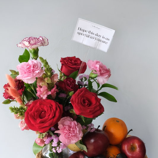 Maroon Fruit Parcel - Le Bliss Bouquet