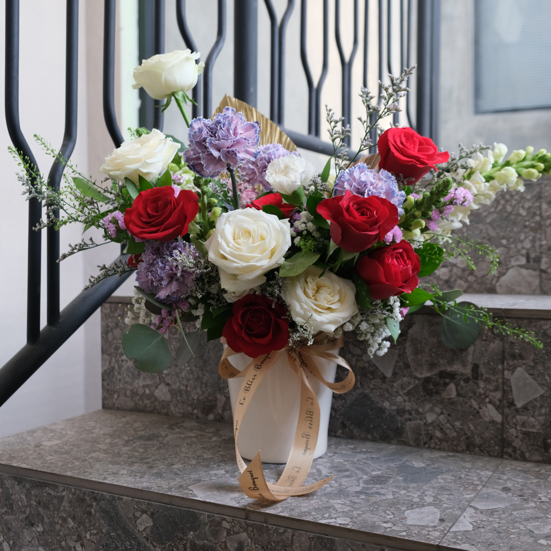 Elegant Red Lilac Vase