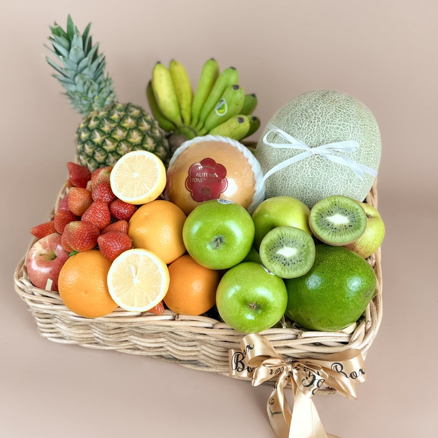 Colorful Summer Rattan Basket