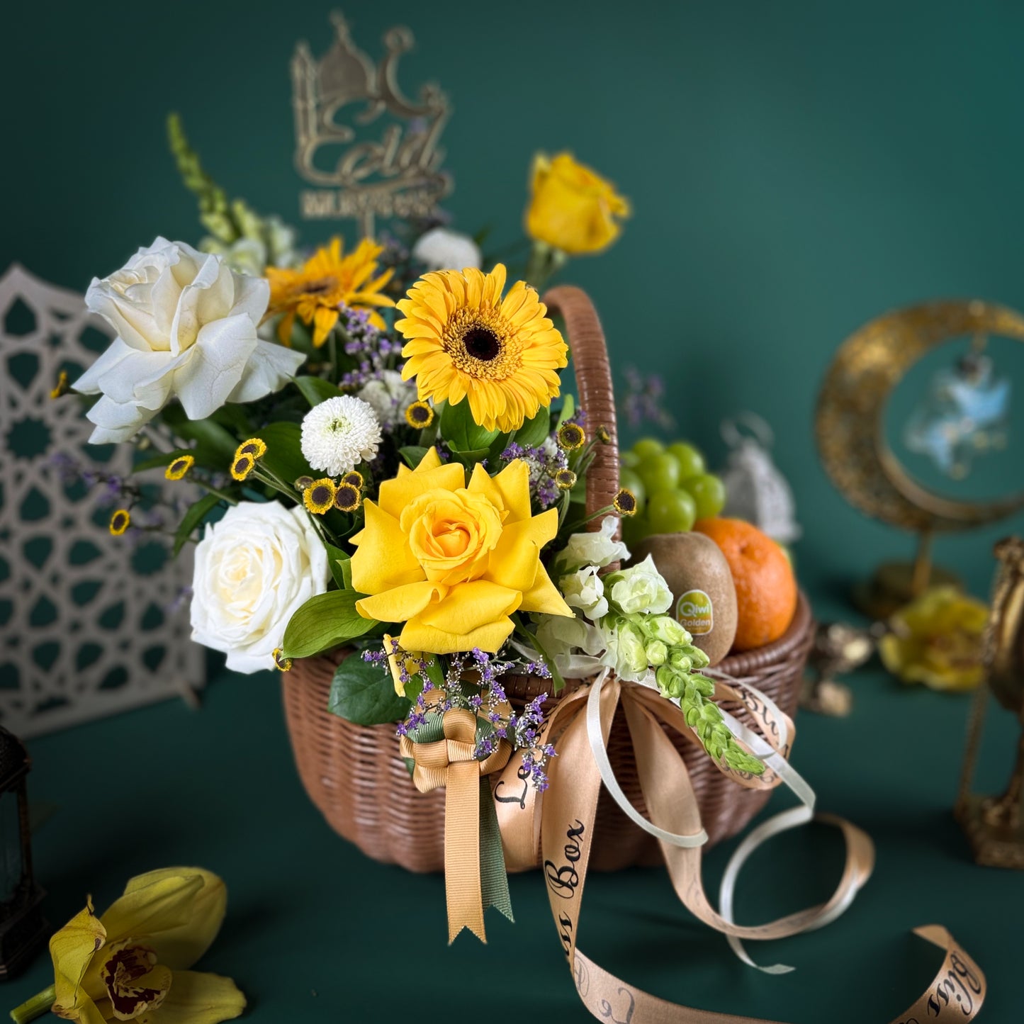 Golden Eid Bloom Basket