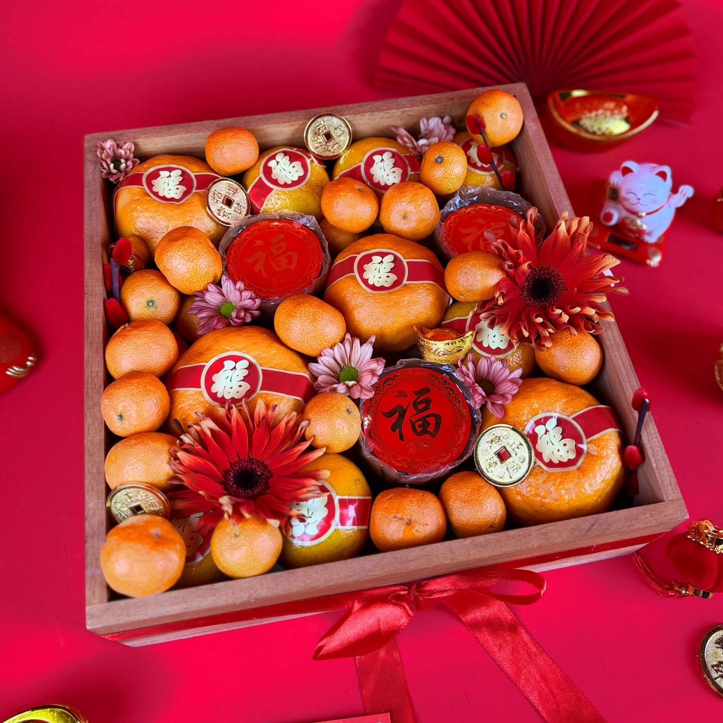 Mandarin Orange Wooden Box
