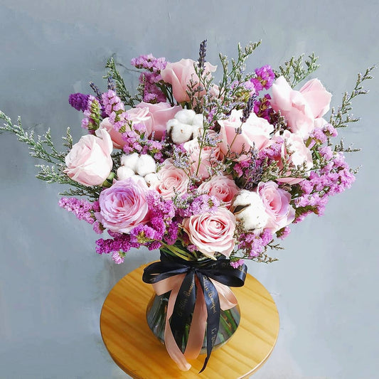 Lavender Pink Vase Arrangement