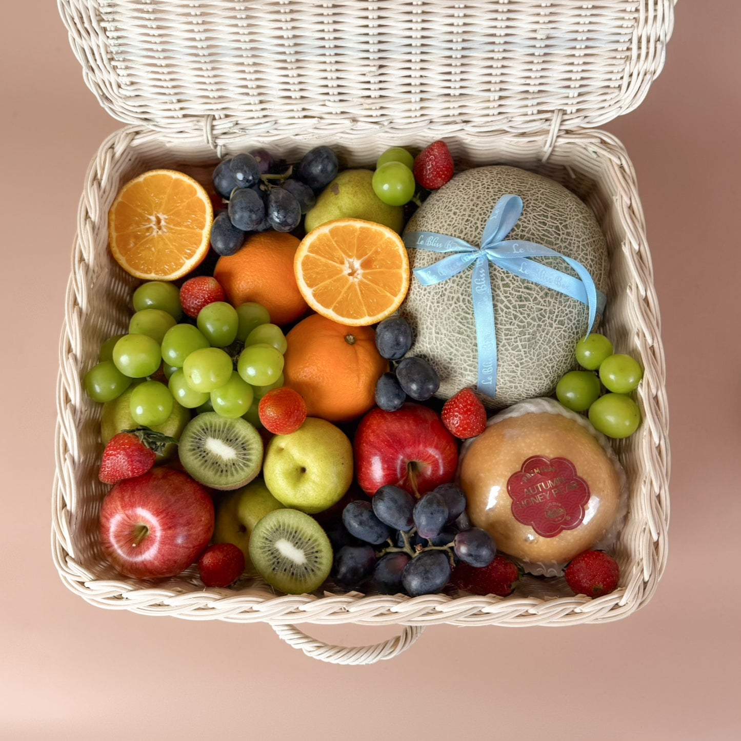 Colorful Melon Rattan Fruit Box