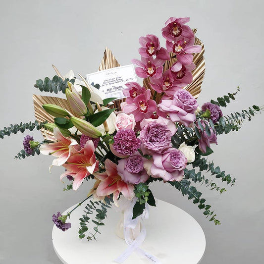 Grand Purple Cymbidium Vase Arrangement