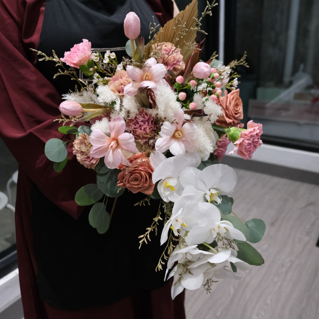 Barista Cascade Bridal Bouquet Jakarta