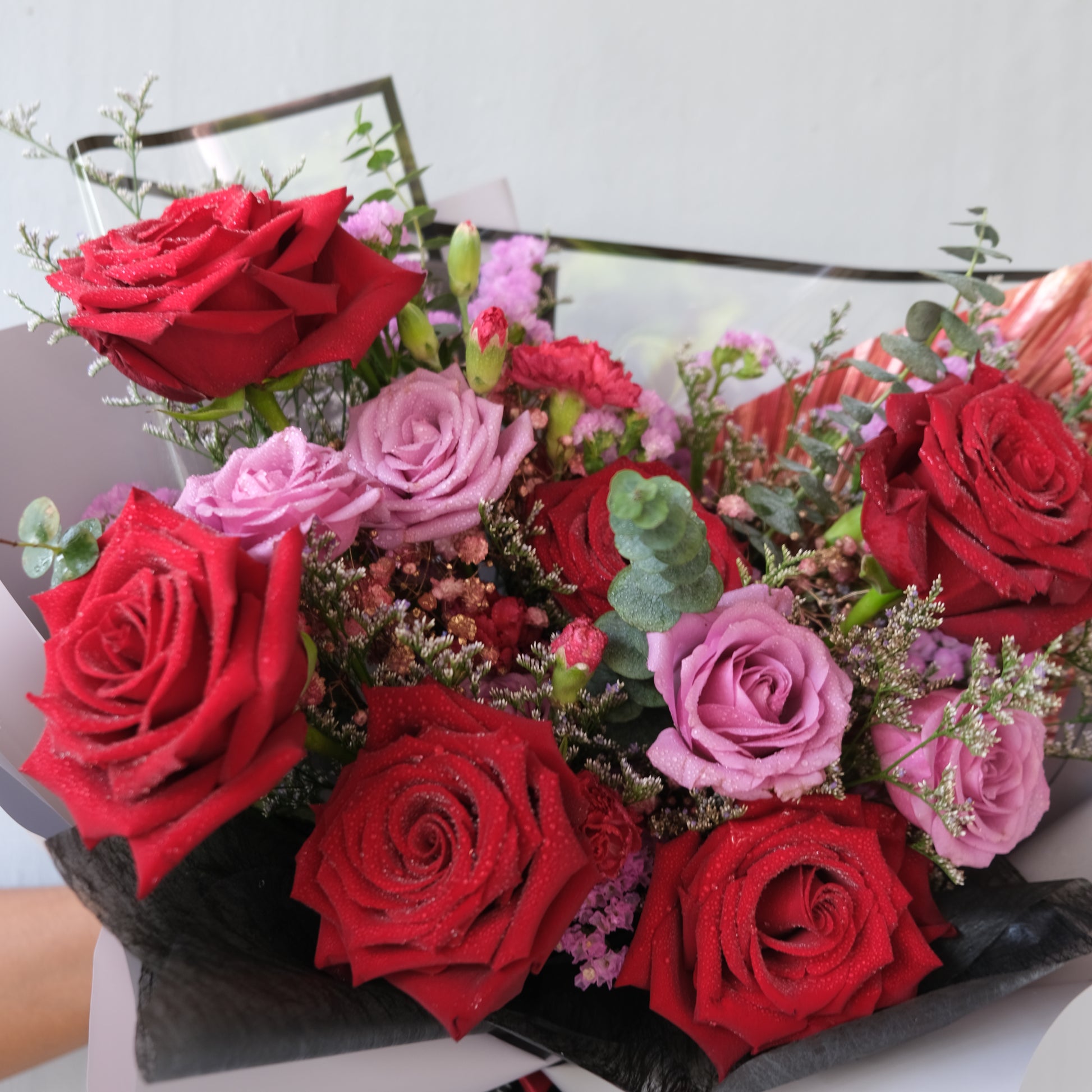 Red Rose Explorer Violet Bouquet - Le Bliss Bouquet