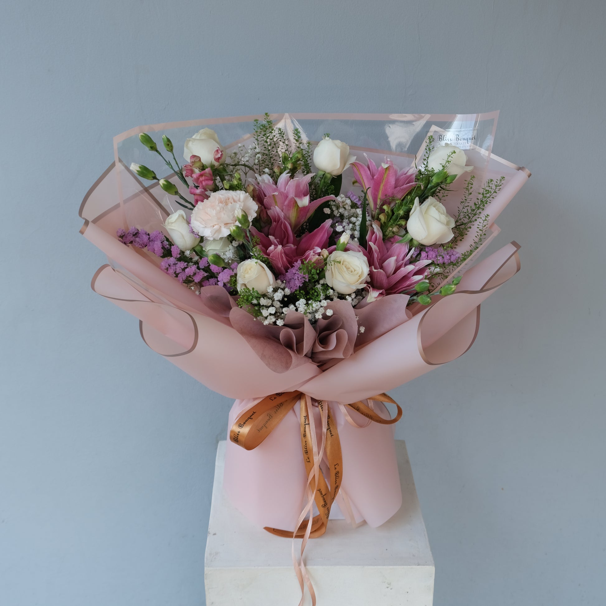 Sweet RoseLily Pink L Bouquet - Le Bliss Bouquet