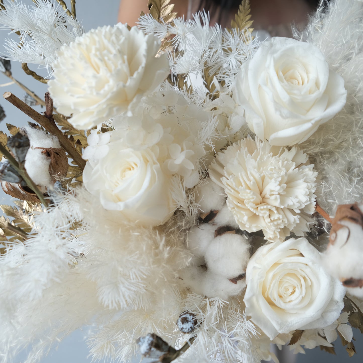 Preserved Snow White Bridal Bouquet