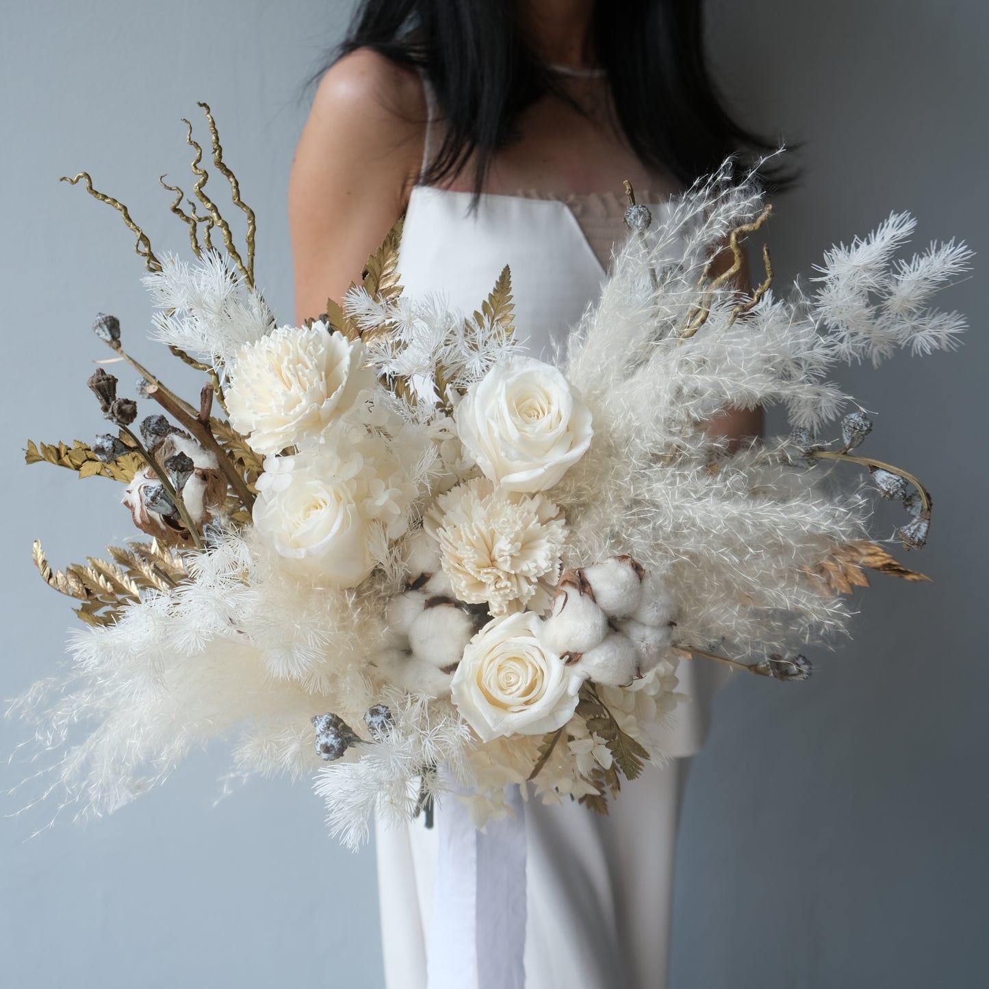 Preserved Snow White Bridal Bouquet