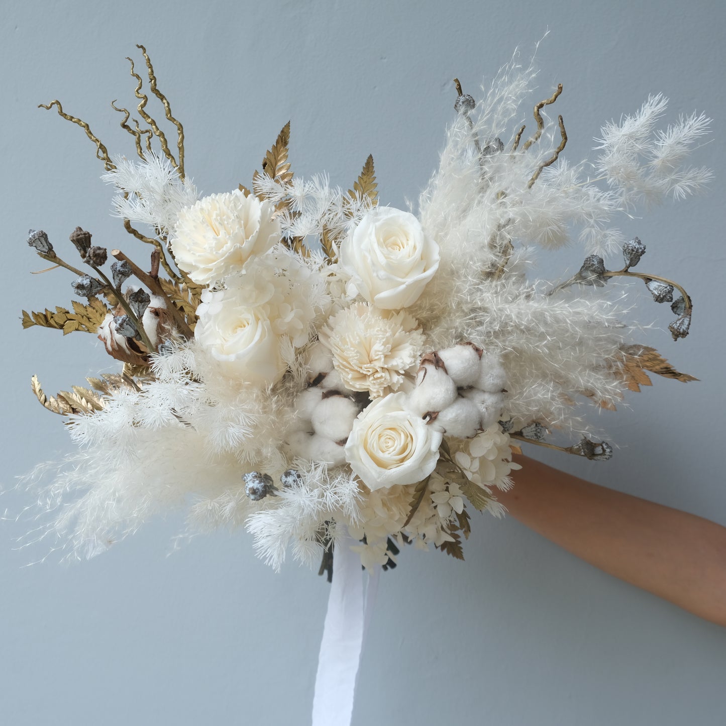 Preserved Snow White Bridal Bouquet