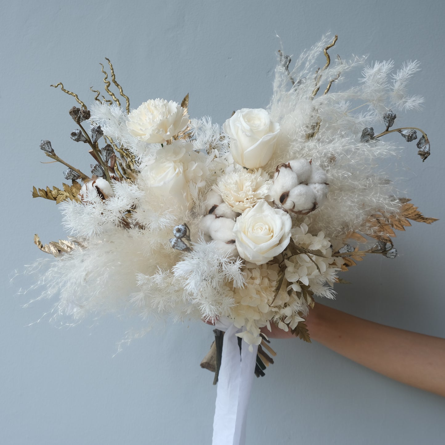 Preserved Snow White Bridal Bouquet