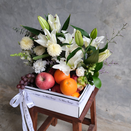 Premium Box Fruit Flower Parcel - Le Bliss Bouquet