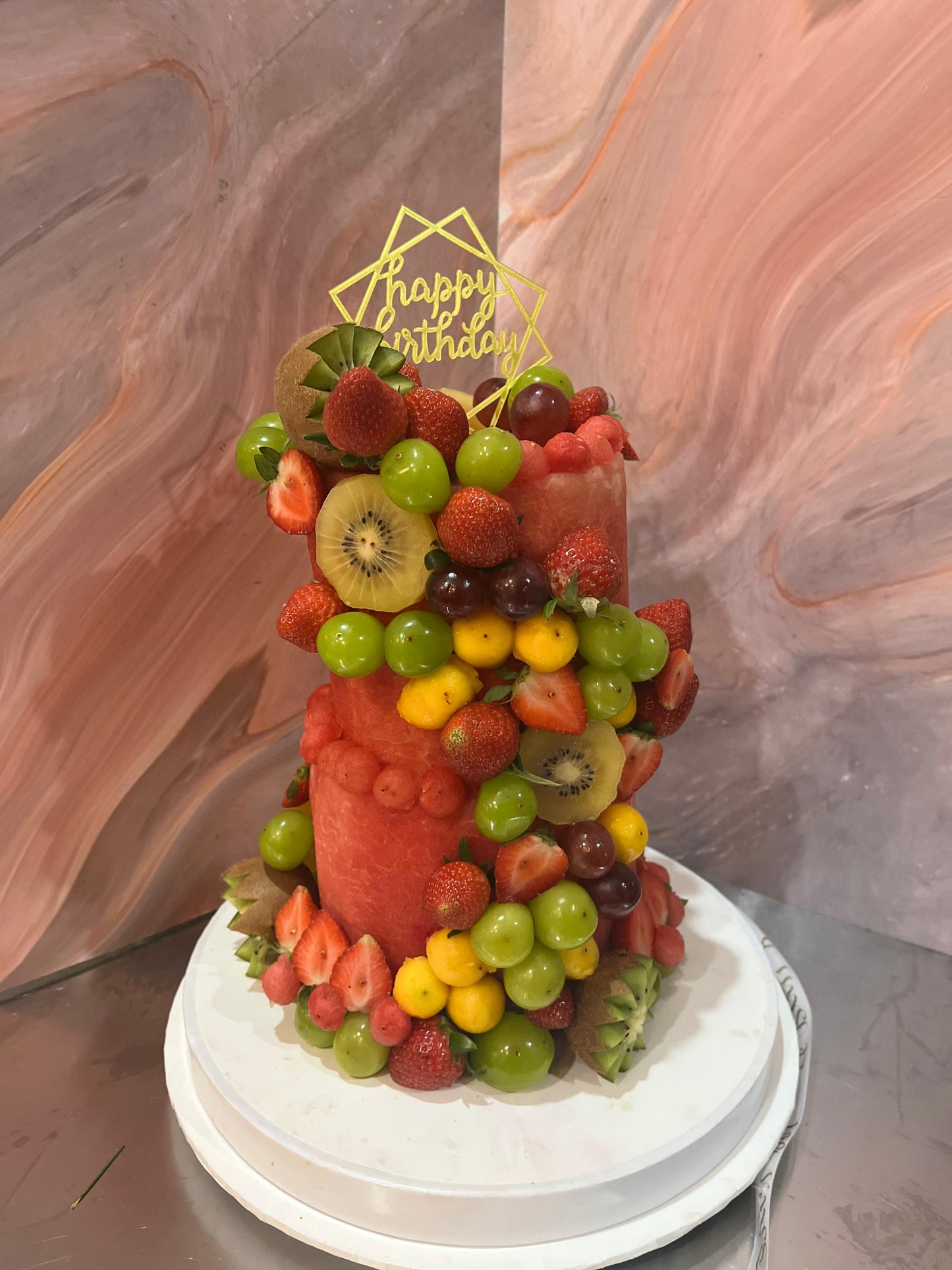 Full Fruit Cake – Kue Semangka Ulang Tahun Sehat dari Le Bliss Bouquet Jakarta & Surabaya. watermelon cake