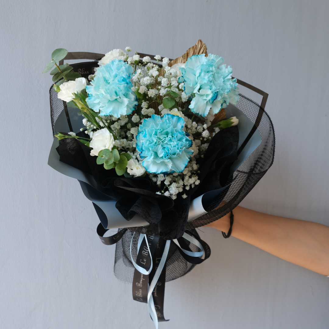 Blue Carnation Bouquet