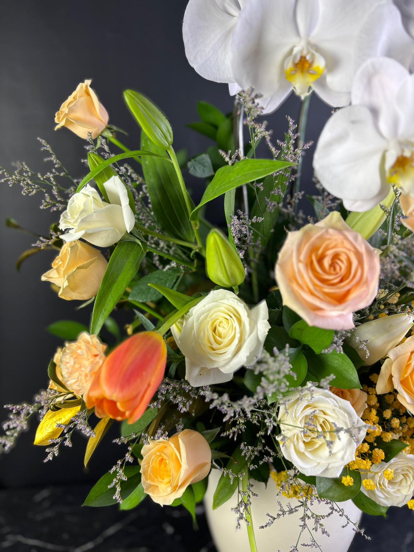 Tulip Orchid Tiffany Vase