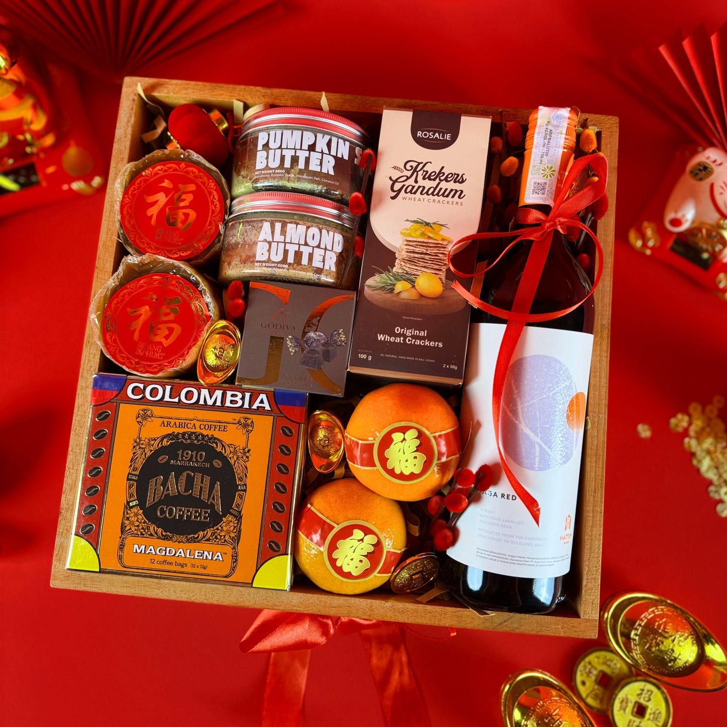 Blissful Fortune CNY Wooden Hamper