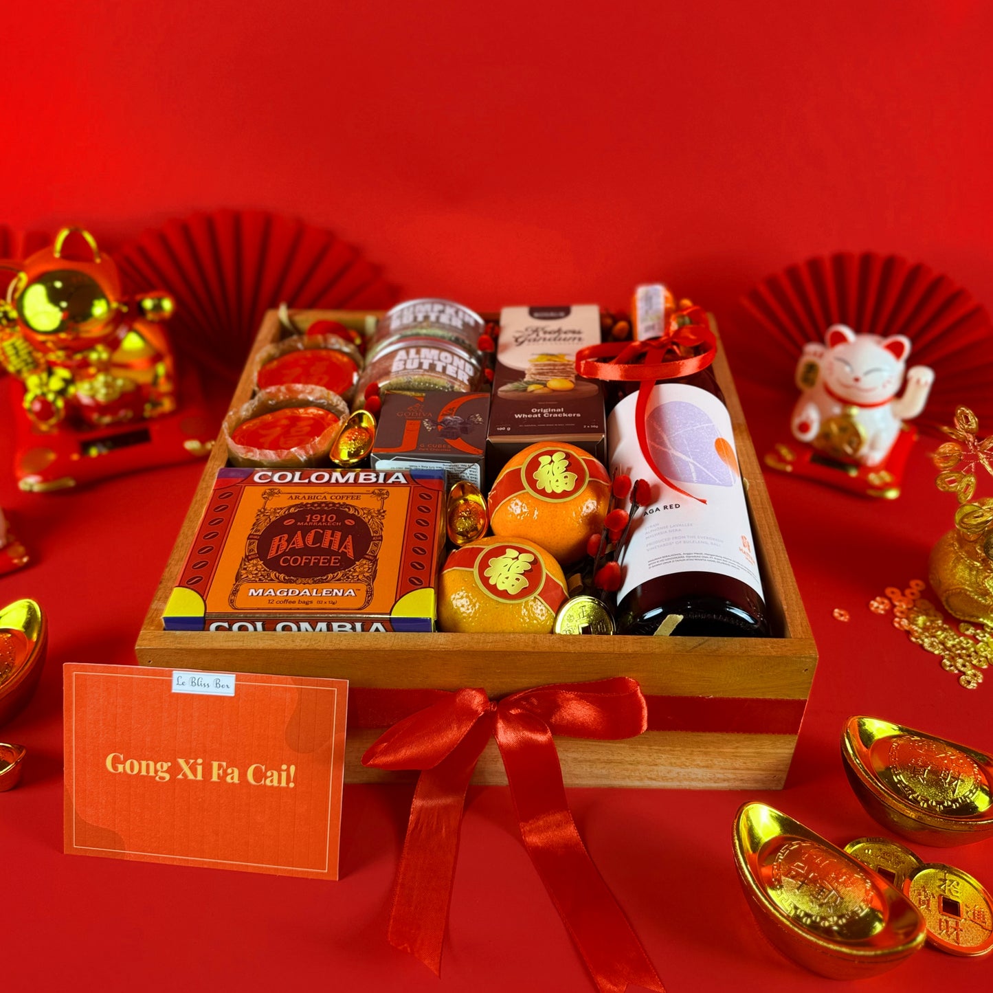 Blissful Fortune CNY Wooden Hamper