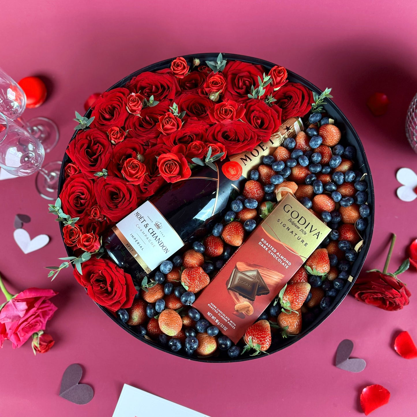 Moet Berry Chocolate Round Box