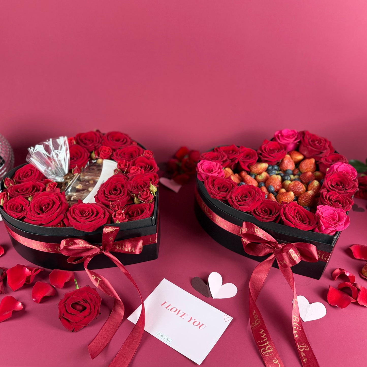 Rosé Berries Heart Box