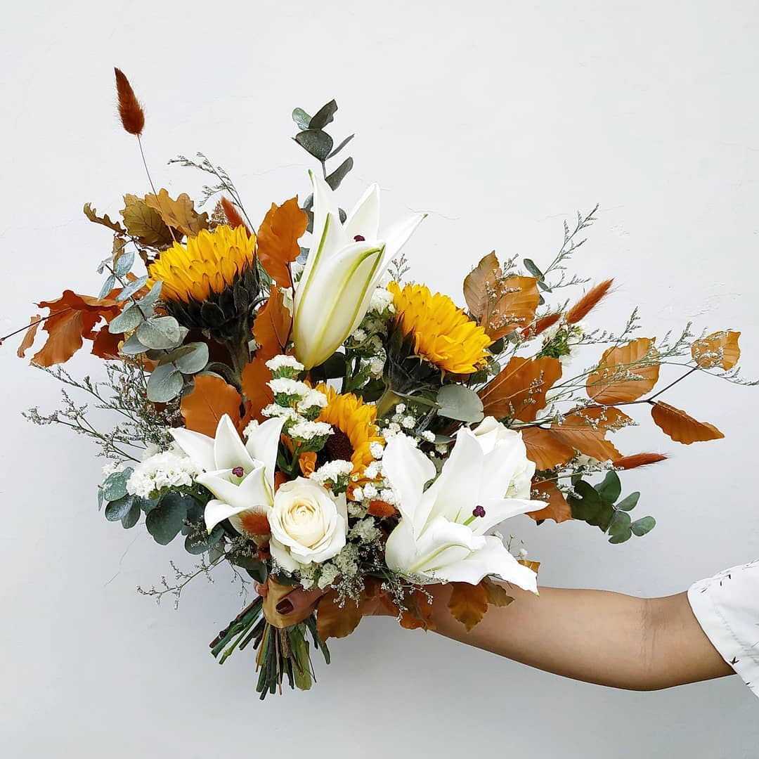 Summer Autumn Sunflower Bridal Bouquet