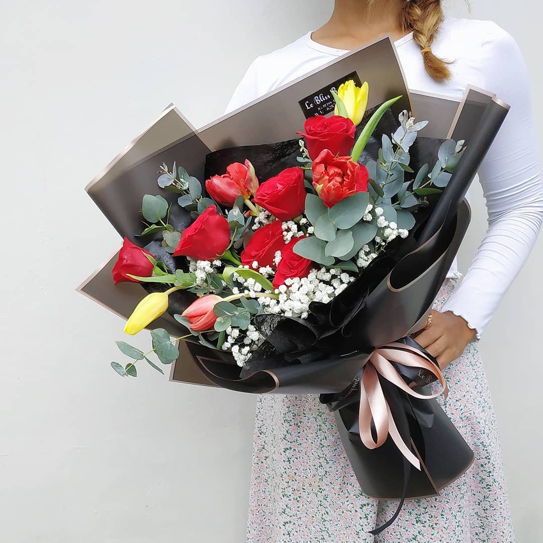 Red Yellow Tulip Large Bouquet