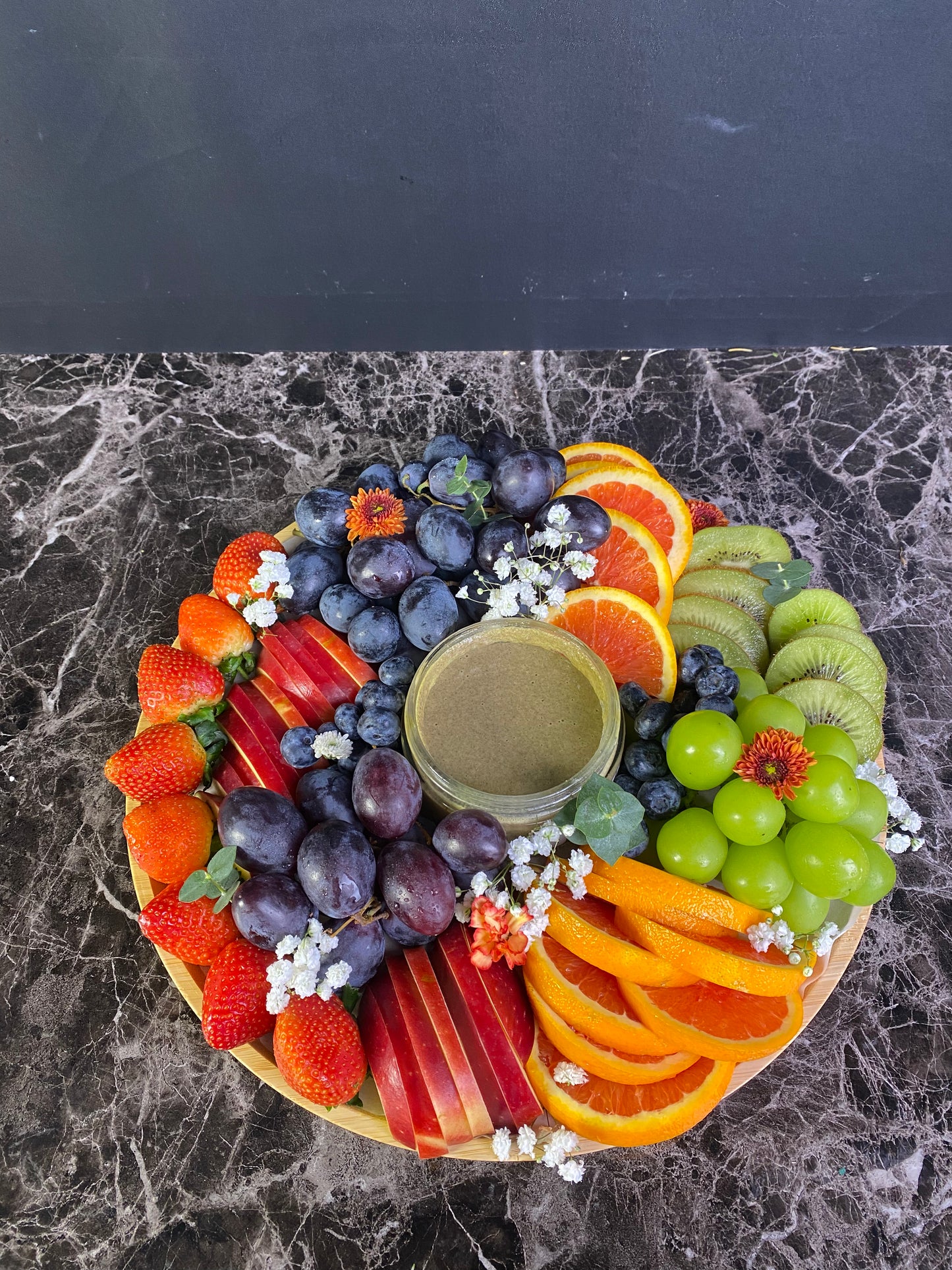 Rainbow NuttaNut Round Fruit Platter