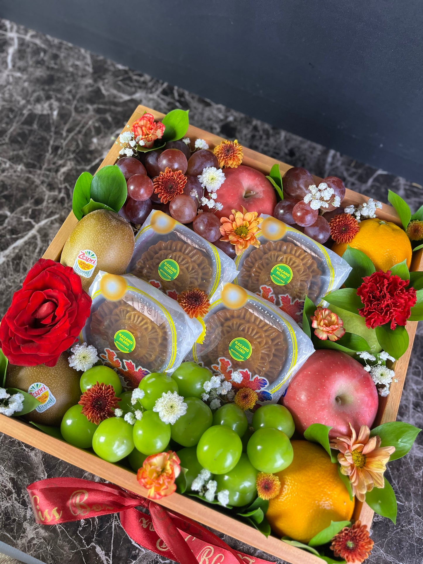 Mooncake Wooden Fruit Box