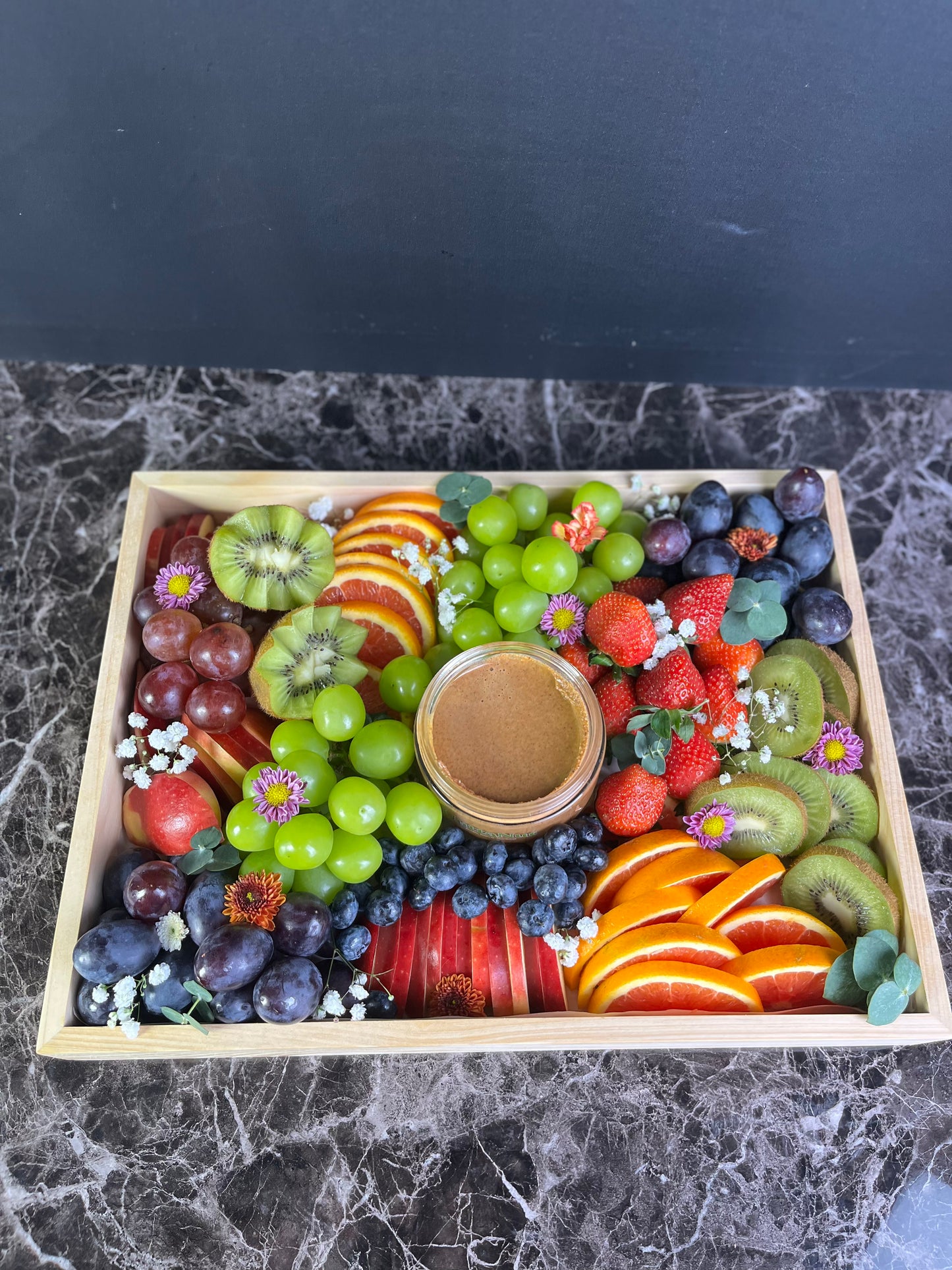 Fruit Platter Jakarta and Surabaya with combination of Nut Butter Almond butter from NuttaNut