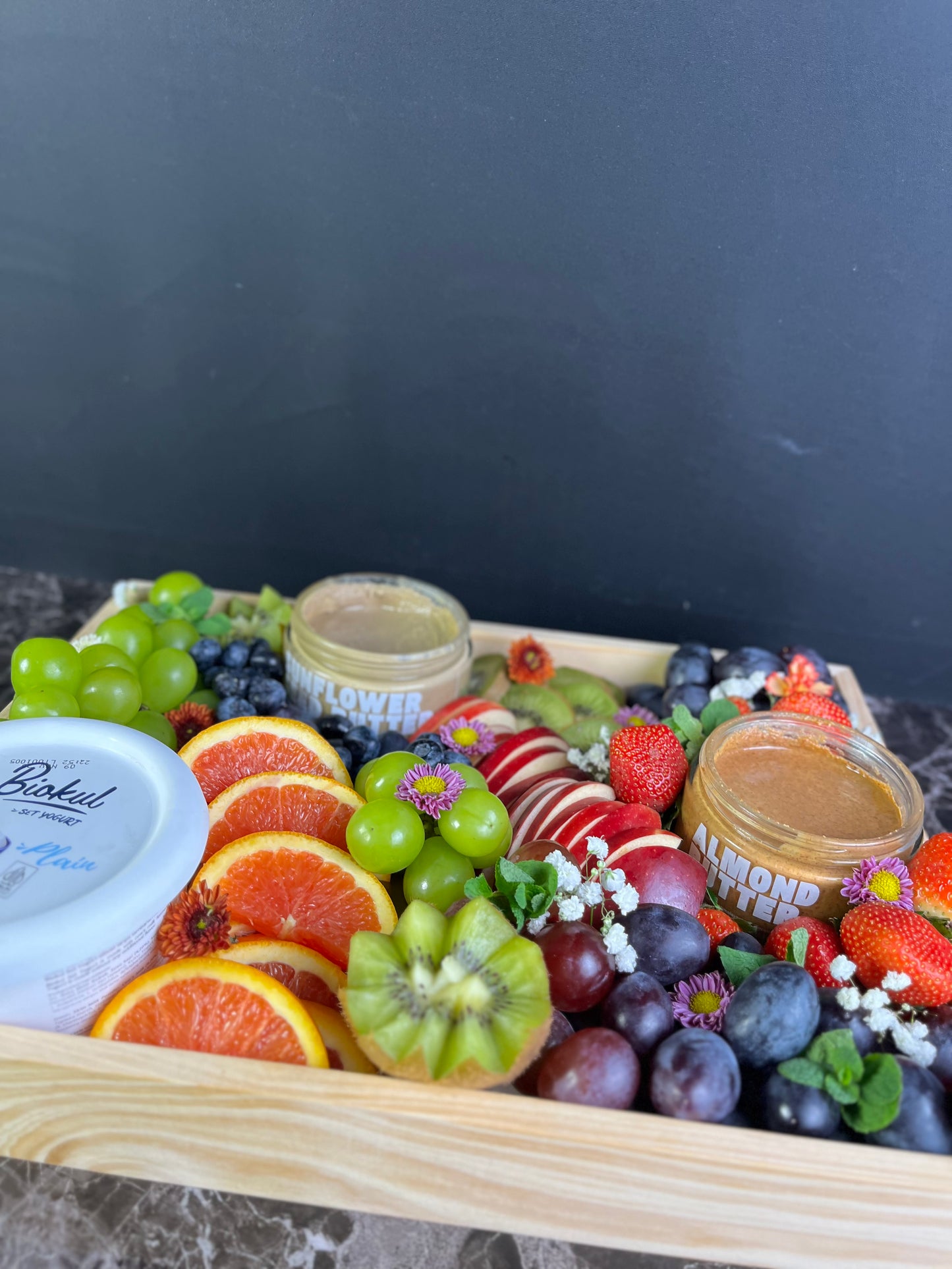 Healthy Nut Butter & Yogurt Fruit Platter