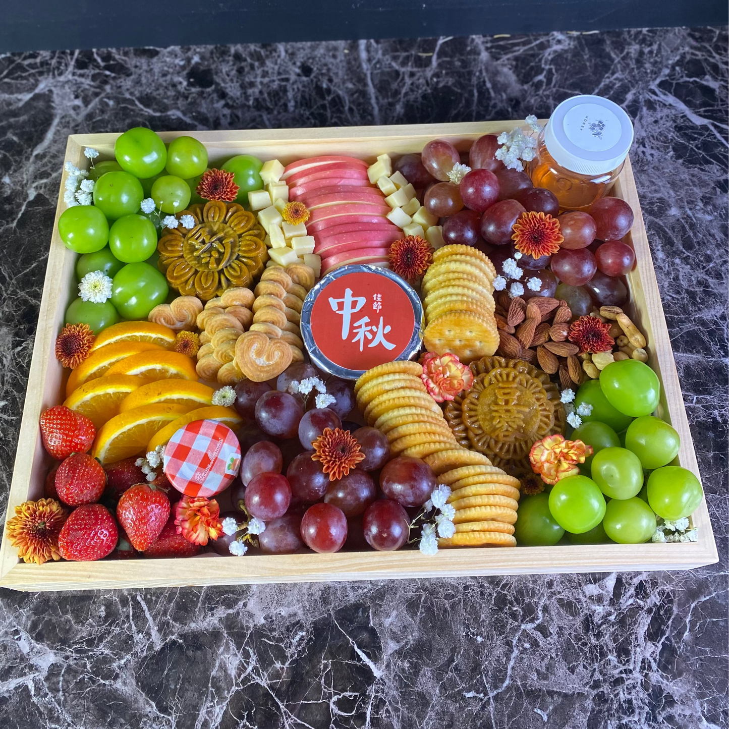 Wooden Tray Mooncake Platter