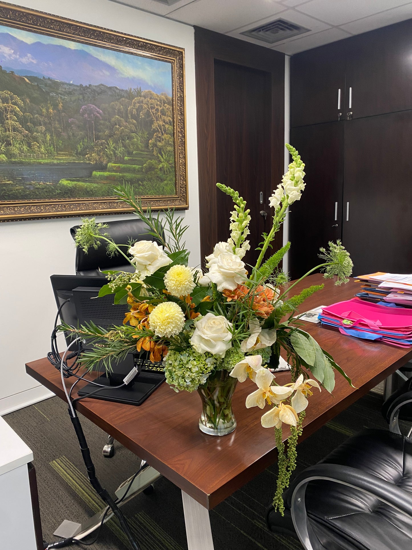 Office Flower Large Vase Arrangement