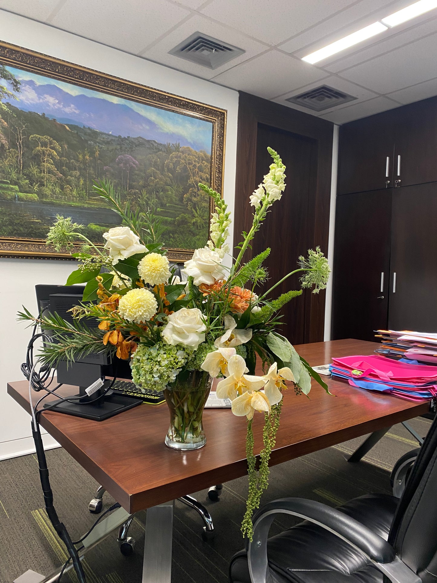 Office Flower Large Vase Arrangement