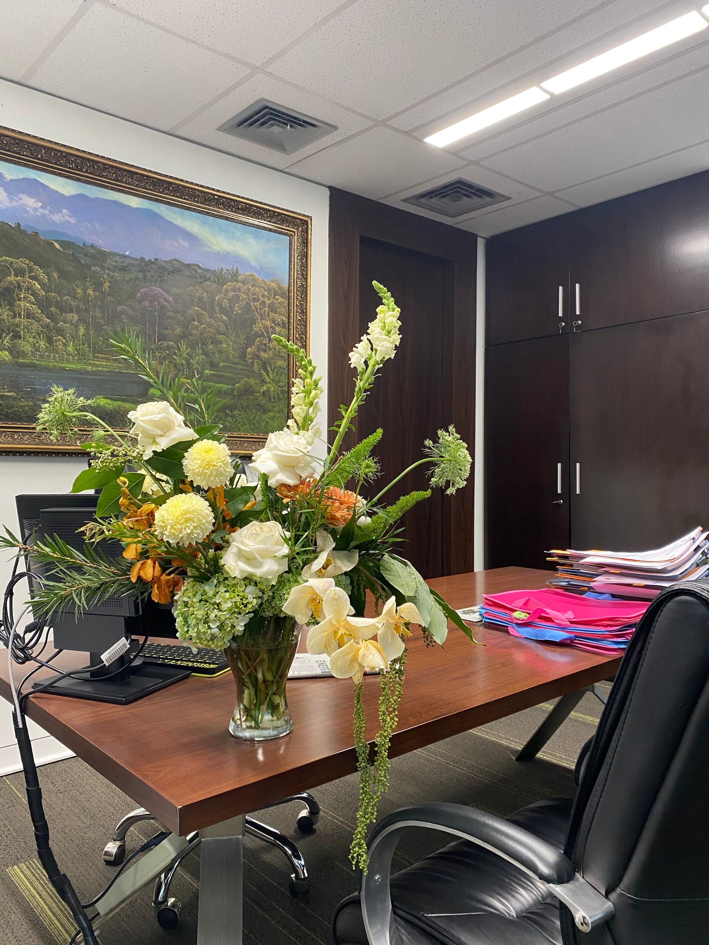 Office Flower Large Vase Arrangement