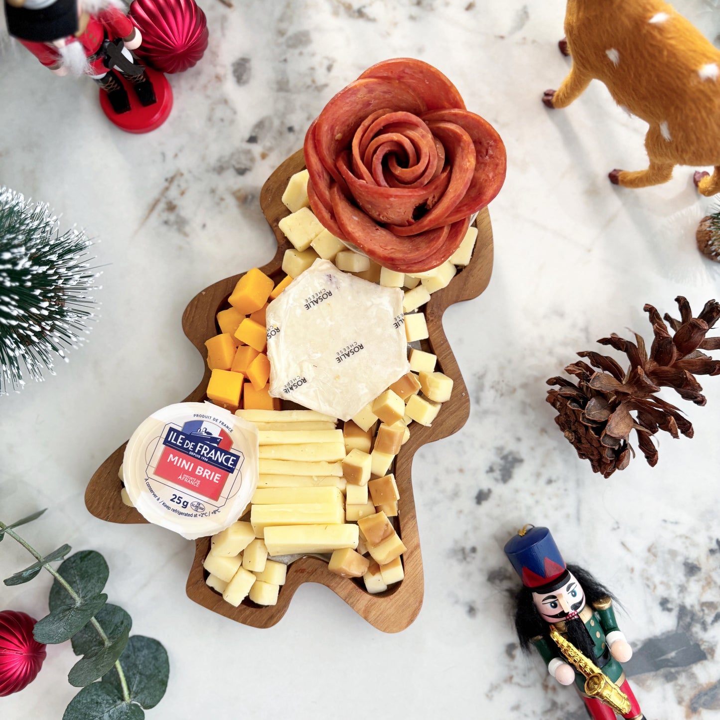 Petite Christmas Tree Cheese Platter