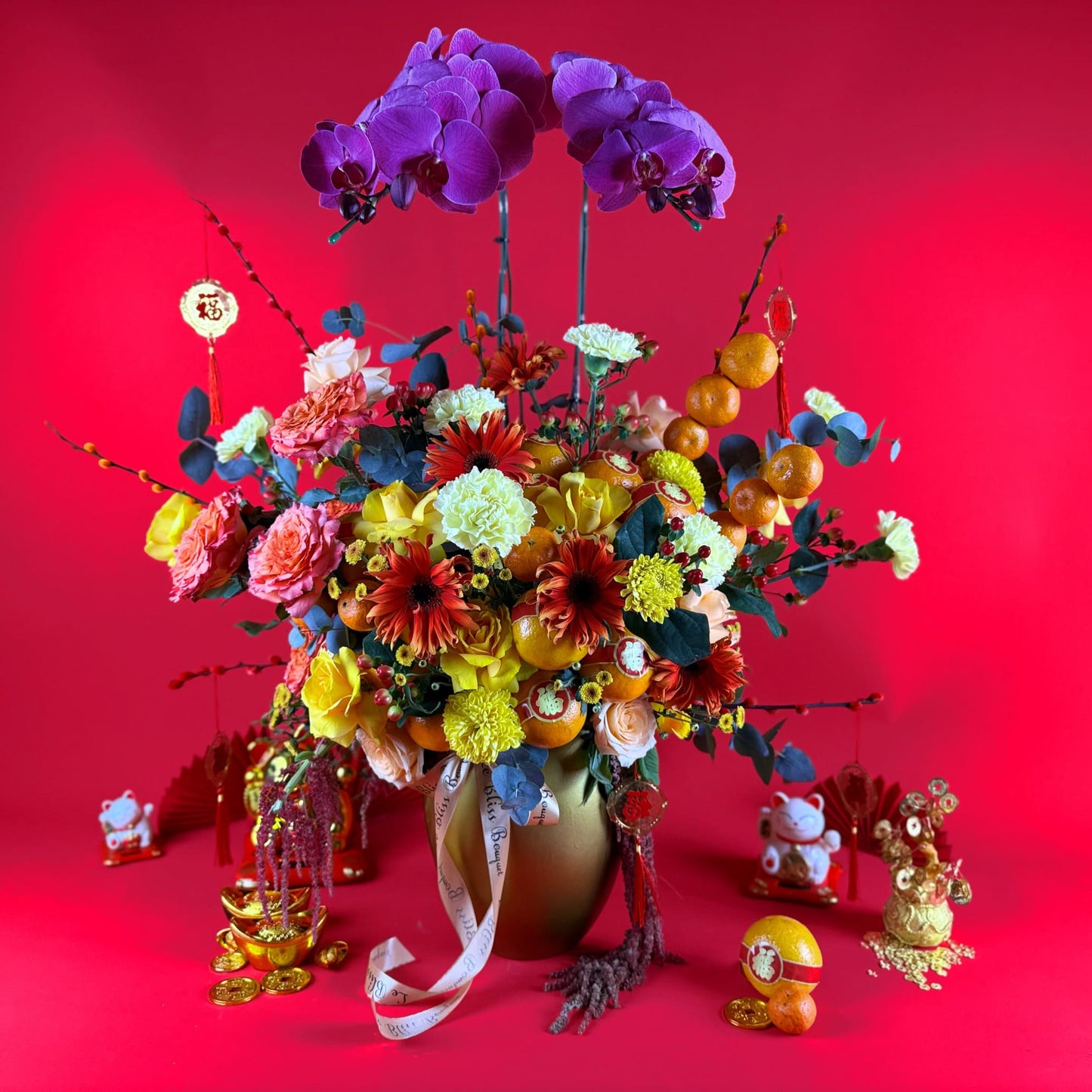 Harmony of Fortune Orchid Arrangement