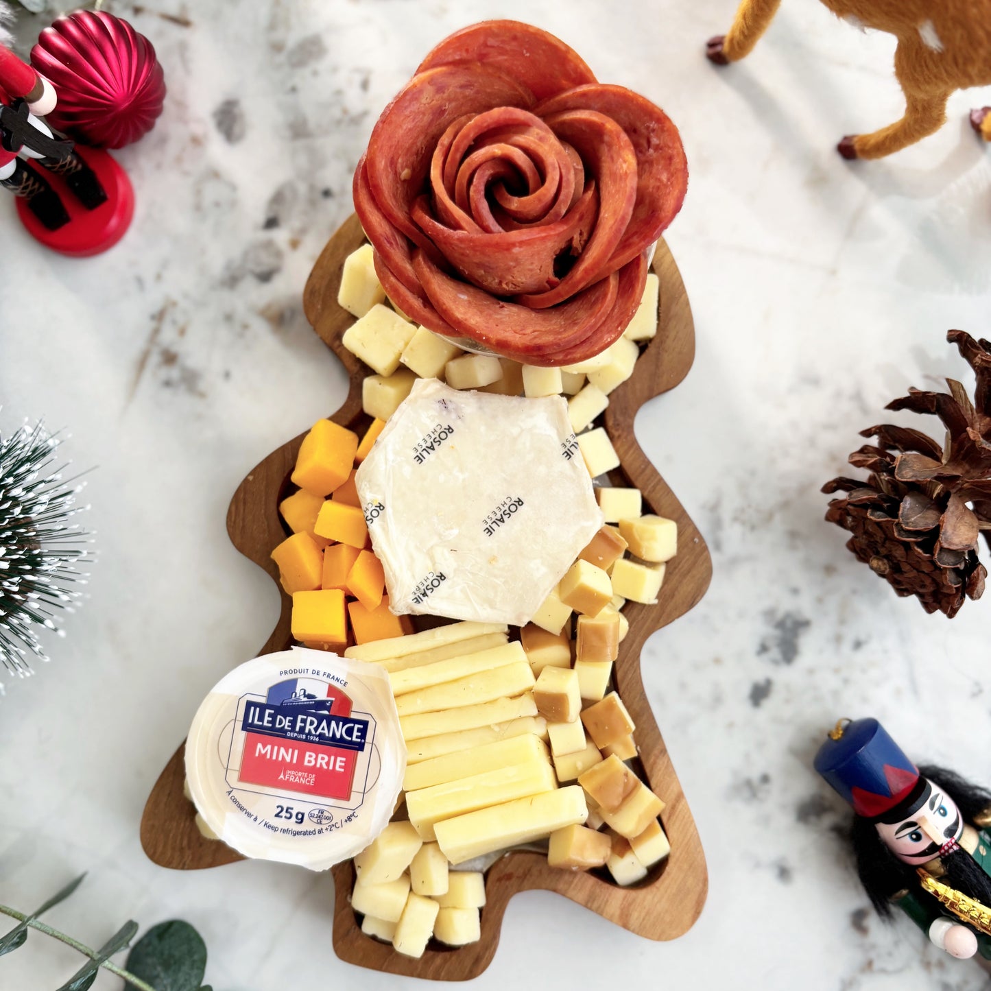 Petite Christmas Tree Cheese Platter