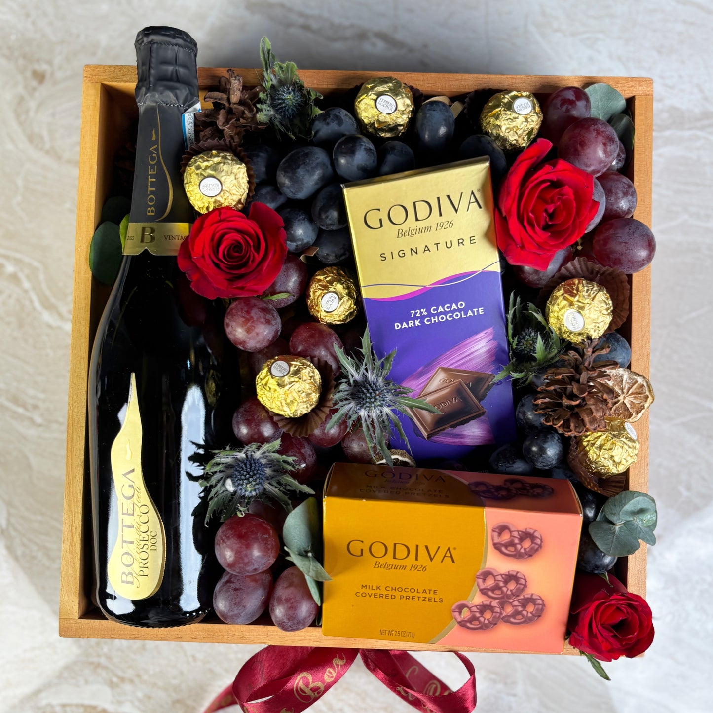 Bottega Chocolate Wine Fruit Hamper